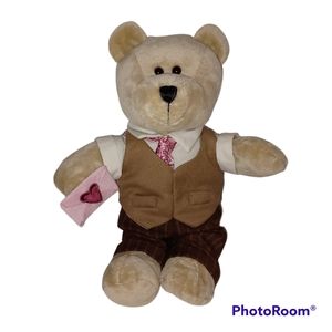 Starbucks Valentine Barista Bear 10" Plush Stuffed Toy 2007 Pink Hearts 58th Ed